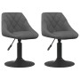 Sillas de comedor giratorias 2 unidades terciopelo gris oscuro de vidaXL, Sillas de comedor - Ref: Foro24-335328, Precio: 122...