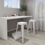 Taburetes de bar apilables 2 unidades de metal blanco de vidaXL, Taburetes de cocina - Ref: Foro24-248148, Precio: 189,11 €, ...