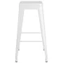 Taburetes de bar apilables 2 unidades de metal blanco de vidaXL, Taburetes de cocina - Ref: Foro24-248148, Precio: 169,05 €, ...