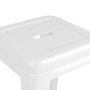 Taburetes de bar apilables 2 unidades de metal blanco de vidaXL, Taburetes de cocina - Ref: Foro24-248148, Precio: 189,11 €, ...