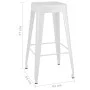 Taburetes de bar apilables 2 unidades de metal blanco de vidaXL, Taburetes de cocina - Ref: Foro24-248148, Precio: 169,05 €, ...