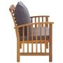 Banco de jardín con cojines 119 cm madera maciza de acacia de vidaXL, Bancos de jardín - Ref: Foro24-310261, Precio: 172,82 €...