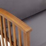 Banco de jardín con cojines 119 cm madera maciza de acacia de vidaXL, Bancos de jardín - Ref: Foro24-310261, Precio: 172,82 €...