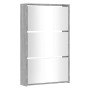 Mueble zapatero y espejo 3 niveles gris Sonoma 63x17x102,5 cm de vidaXL, Zapateros y organizadores de calzado - Ref: Foro24-3...