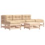 Juego de muebles de jardín 6 piezas y cojines madera maciza de vidaXL, Conjuntos de jardín - Ref: Foro24-3185899, Precio: 405...