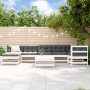 Juego de muebles jardín 8 pzas y cojines madera maciza blanco de vidaXL, Conjuntos de jardín - Ref: Foro24-3185872, Precio: 6...