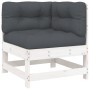 Juego de muebles jardín 8 pzas y cojines madera maciza blanco de vidaXL, Conjuntos de jardín - Ref: Foro24-3185872, Precio: 6...