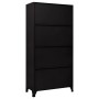 Taquilla de acero negro 90x45x180 cm de vidaXL, Taquillas y armarios de almacenamiento - Ref: Foro24-339806, Precio: 323,08 €...