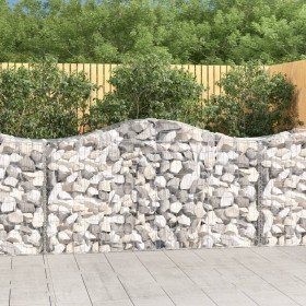Cestas de gaviones 3 uds forma de arco hierro 200x50x100/120cm en Macetas y jardineras | Comprar online en Foru.es