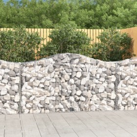 Cestas de gaviones 5 uds forma de arco hierro 200x50x100/120cm en Macetas y jardineras | Comprar online en Foru.es