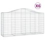 Cestas de gaviones 6 uds forma de arco hierro 200x50x100/120 cm en Macetas y jardineras | Comprar online en Foru.es