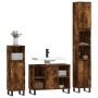 Set de muebles baño 3 pzas madera contrachapada roble ahumado de vidaXL, Muebles de baño - Ref: Foro24-3190312, Precio: 199,8...