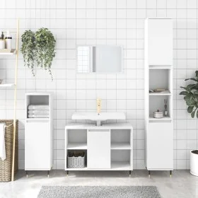 Juego de muebles de baño 3 pzas madera contrachapada blanco de vidaXL, Muebles de baño - Ref: Foro24-3190291, Precio: 185,63 ...