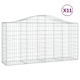 Cestas de gaviones 11 uds forma de arco hierro 200x50x100/120cm en Macetas y jardineras | Comprar online en Foru.es