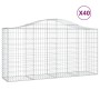 Cestas de gaviones 40 uds forma de arco hierro 200x50x100/120cm en Macetas y jardineras | Comprar online en Foru.es