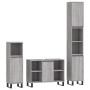 Set de muebles de baño 3 pzas madera contrachapada gris sonoma de vidaXL, Muebles de baño - Ref: Foro24-3190313, Precio: 189,...