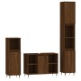 Set de muebles baño 3 pzas madera contrachapada roble marrón de vidaXL, Muebles de baño - Ref: Foro24-3190298, Precio: 188,49...