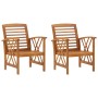 Sillas de jardín 2 unidades madera maciza de acacia de vidaXL, Sillas de jardín - Ref: Foro24-310266, Precio: 142,27 €, Descu...