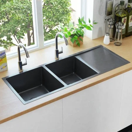 Handmade kitchen sink black stainless steel by vidaXL, Sinks - Ref: Foro24-145087, Price: 270,06 €, Discount: %