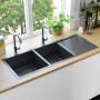 Fregadero de cocina hecho a mano acero inoxidable negro de vidaXL, Fregaderos - Ref: Foro24-145087, Precio: 275,21 €, Descuen...