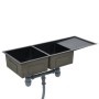 Fregadero de cocina hecho a mano acero inoxidable negro de vidaXL, Fregaderos - Ref: Foro24-145087, Precio: 275,21 €, Descuen...