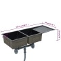Fregadero de cocina hecho a mano acero inoxidable negro de vidaXL, Fregaderos - Ref: Foro24-145087, Precio: 275,21 €, Descuen...