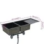 Handgefertigte Küchenspüle aus schwarzem Edelstahl von vidaXL, Sinkt - Ref: Foro24-145087, Preis: 270,06 €, Rabatt: %
