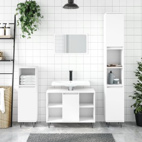 Juego de muebles de baño 3 pzas madera contrachapada blanco de vidaXL, Muebles de baño - Ref: Foro24-3190299, Precio: 193,77 ...