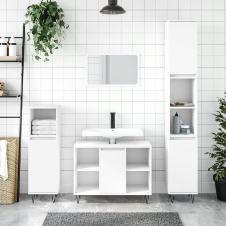 Juego de muebles de baño 3 pzas madera contrachapada blanco de vidaXL, Muebles de baño - Ref: Foro24-3190299, Precio: 193,77 ...