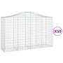 Cestas gaviones 50 uds forma de arco hierro 200x50x120/140 cm en Macetas y jardineras | Comprar online en Foru.es