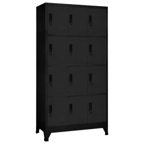 Taquilla de acero negro 90x45x180 cm de vidaXL, Taquillas y armarios de almacenamiento - Ref: Foro24-339814, Precio: 353,11 €...