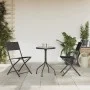 Juego de comedor para jardín 3 piezas acero negro de vidaXL, Conjuntos de jardín - Ref: Foro24-3203727, Precio: 99,69 €, Desc...