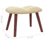 Silla mecedora con reposapiés terciopelo crema de vidaXL, Mecedoras - Ref: Foro24-328159, Precio: 242,08 €, Descuento: %