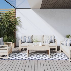 Alfombra de exterior gris y blanca 80x250 cm de vidaXL, Protectores para exterior - Ref: Foro24-364801, Precio: 36,07 €, Desc...