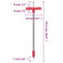 Eliminador de malas hierbas acero recubierto rojo gris 93,5 cm de vidaXL, Desbrozadoras - Ref: Foro24-364821, Precio: 28,62 €...