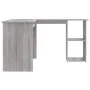 Escritorio de esquina madera contrachapada gris 120x140x75 cm de vidaXL, Escritorios - Ref: Foro24-815385, Precio: 104,82 €, ...
