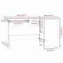 Escritorio de esquina madera contrachapada gris 120x140x75 cm de vidaXL, Escritorios - Ref: Foro24-815385, Precio: 104,82 €, ...