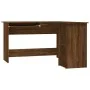 Escritorio de esquina madera contrachapada marrón 120x140x75 cm de vidaXL, Escritorios - Ref: Foro24-815386, Precio: 110,90 €...