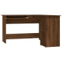 Escritorio de esquina madera contrachapada marrón 120x140x75 cm de vidaXL, Escritorios - Ref: Foro24-815386, Precio: 113,11 €...