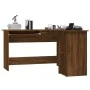 Escritorio de esquina madera contrachapada marrón 120x140x75 cm de vidaXL, Escritorios - Ref: Foro24-815386, Precio: 110,90 €...