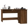 Escritorio de esquina madera contrachapada marrón 120x140x75 cm de vidaXL, Escritorios - Ref: Foro24-815386, Precio: 113,11 €...