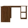 Escritorio de esquina madera contrachapada marrón 120x140x75 cm de vidaXL, Escritorios - Ref: Foro24-815386, Precio: 113,11 €...