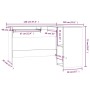 Escritorio de esquina madera contrachapada marrón 120x140x75 cm de vidaXL, Escritorios - Ref: Foro24-815386, Precio: 113,11 €...