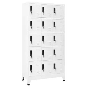 White steel locker 90x40x180 cm by vidaXL, Lockers and storage cabinets - Ref: Foro24-339820, Price: 348,70 €, Discount: %