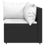 Set de muebles de jardín 3 pzas y cojines ratán sintético negro de vidaXL, Sofás de exterior - Ref: Foro24-319732, Precio: 24...
