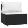 Set de muebles de jardín 3 pzas y cojines ratán sintético negro de vidaXL, Sofás de exterior - Ref: Foro24-319732, Precio: 24...