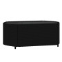 Set de muebles de jardín 3 pzas y cojines ratán sintético negro de vidaXL, Sofás de exterior - Ref: Foro24-319743, Precio: 19...