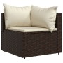 Set muebles de jardín 3 piezas y cojines ratán sintético marrón de vidaXL, Sofás de exterior - Ref: Foro24-319748, Precio: 27...