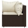 Set muebles de jardín 3 piezas y cojines ratán sintético marrón de vidaXL, Sofás de exterior - Ref: Foro24-319748, Precio: 27...