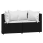 Garden corner sofas with cushions 2 pcs black synthetic rattan by vidaXL, Outdoor sofas - Ref: Foro24-319742, Price: 153,91 €...